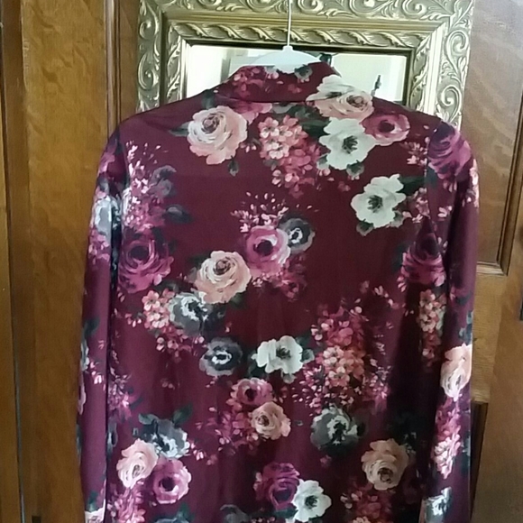 Women's Vintage look Flowered Top Sz.L - Picture 5 of 6